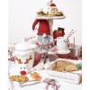 Mud Pie White Beaded Tiered Server, 20″ x 13″(White)