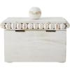 White Beaded Recipe Box
