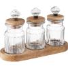 Knob Glass Condiment Set