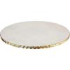 Mud Pie 41140011 Marble Lazy Susan White, 16″ dia