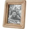 Mud Pie Beaded Reclaimed Frames (Large), brown (46900365L)