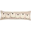 Mud Pie Long Sheep Pillow, 35″ x 11″