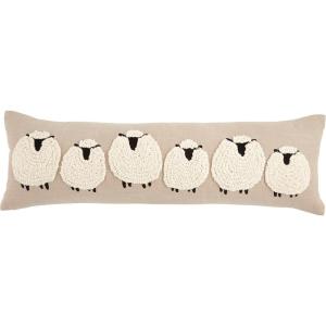 Mud Pie Long Sheep Pillow, 35″ x 11″