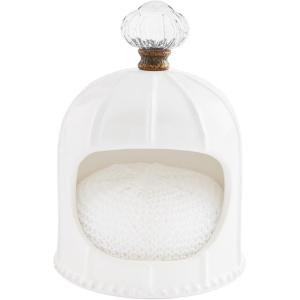 Mud Pie Sponge Caddy, Ceramic Door Knob, 6 1/2″ x 4 1/2″, White