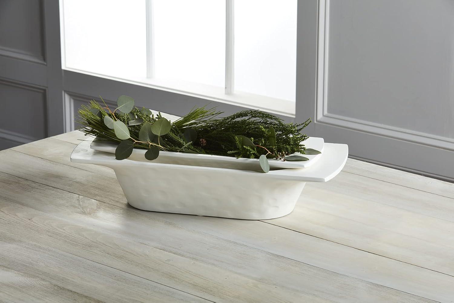 image:imageMud Pie DOUGH BOWL SET Brown small 5 x 20 x 8 large 5 x 24 x 10 12White