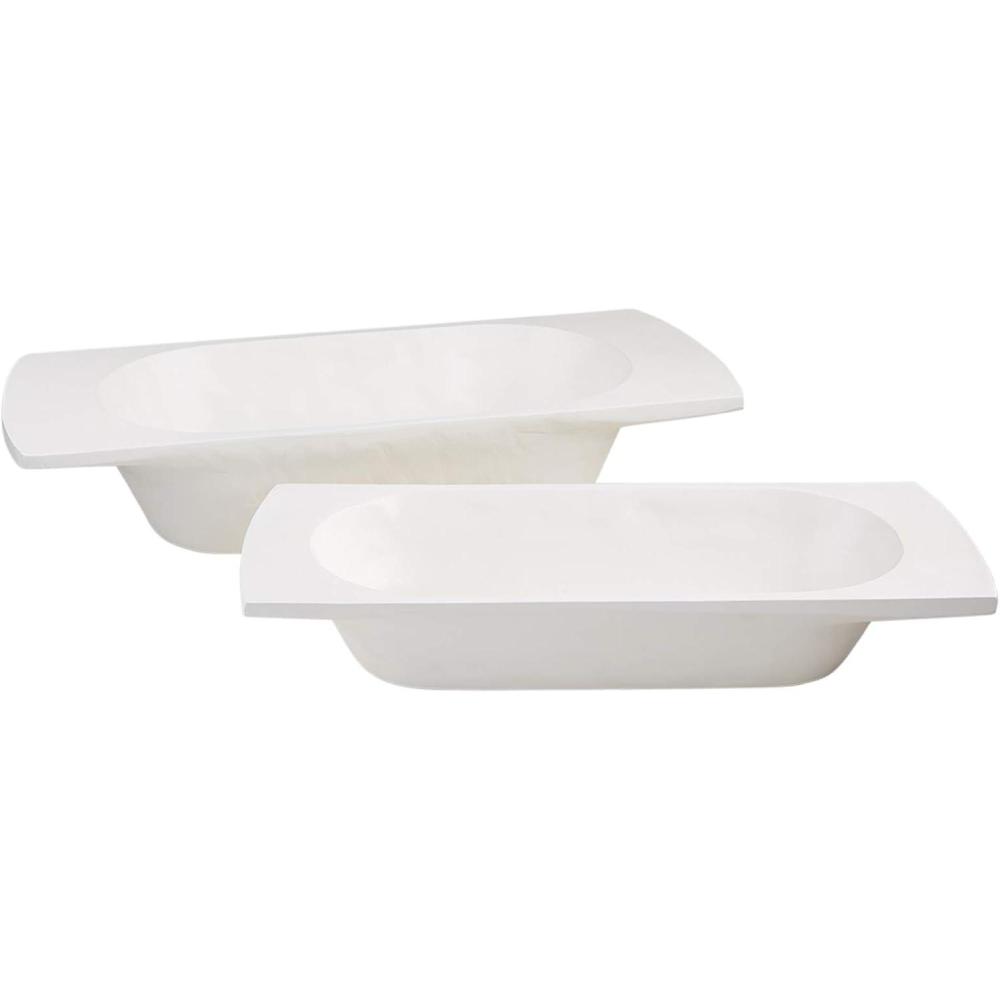 image:imageMud Pie DOUGH BOWL SET Brown small 5 x 20 x 8 large 5 x 24 x 10 12White