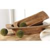 Mud Pie DOUGH BOWL SET, Brown, small 5″ x 20″ x 8″ | large 5″ x 24″ x 10 1/2″(Natural Brown)