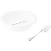 Mud Pie Circa Pie Plate with Server, White/Silver, Plate 2.25″” x 11″” Dia., Server 10″””