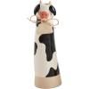 Mud Pie Farm Stem Vase, Cow, 9.15″ x 2.25″