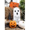 Mud Pie Halloween Tin Lanterns, Pumpkin, 10″ x 7.5″