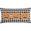Mud Pie Pumpkin Halloween Pillow, 22″ x 11″