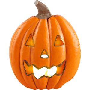 Mud Pie Halloween Tin Lanterns, Pumpkin, 10″ x 7.5″