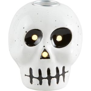 Mud Pie Led Taper Holder, Skeleton, 2.86″ Dia x 3″ H