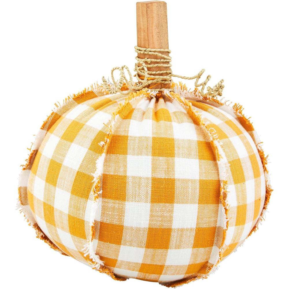 image:imageMud Pie Gingham Pumpkin Sitter Large 1425 x 12