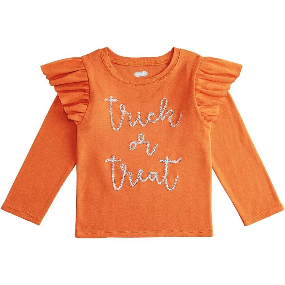 image:imageMud Pie Girls Orange Halloween Tinsel TeesOrange