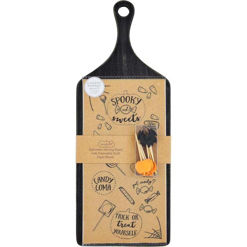 image:imageMud Pie Halloween Cheese Board Set 18 x 7 Black
