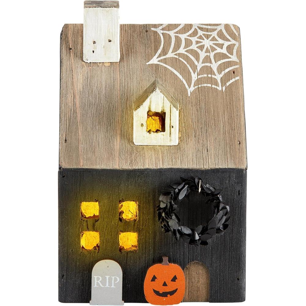 image:imageMud Pie Led Wood Haunted House TrickRip