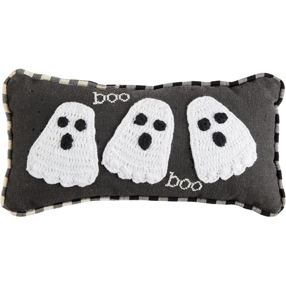 image:imageMud Pie Mini Halloween Pillow Ghost 8 x 8