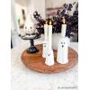 Mud Pie Ghost Vases, Tall, 4 3/4″ x 2 1/2″ Dia(White)