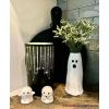 Mud Pie Ghost Vases, Tall, 4 3/4″ x 2 1/2″ Dia(White)
