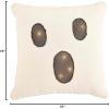 Mud Pie Light Up Halloween Throw Pillow, Ghost, 16″ x 16″(Ghost)