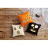 Mud Pie Light Up Halloween Throw Pillow, Ghost, 16″ x 16″(Pumpkin)