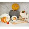 Mud Pie Shearling Fablic Pumpkin Décor, Yellow, Small