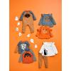 Mud Pie baby-boys Bat Appliqued Baby Bodysuit(Orange)