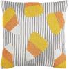 Mud Pie Ghost Halloween Pillow, 18″ x 18″(Candy Corn)