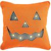Mud Pie Light Up Halloween Throw Pillow, Ghost, 16″ x 16″(Pumpkin)