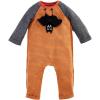 Mud Pie baby-boys Bat Appliqued Baby Bodysuit(Orange)