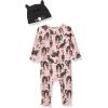 Mud Pie baby-girls Cat One Piece and Hat Set(Pink)