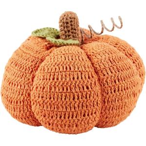 Mud Pie Crochet Large Pumpkin; 7 1/2″ x 7 1/2″