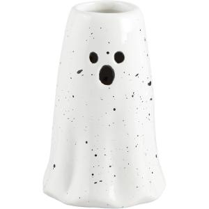 Mud Pie Ghost Vases, Tall, 4 3/4″ x 2 1/2″ Dia(White)