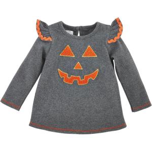 Mud Pie Girls Girls’ Gray Halloween Tunic(Grey)