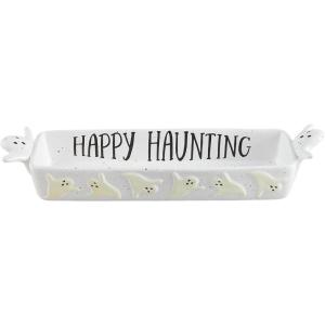 Mud Pie Glow Ghost Sweet Dish; small 2″ x 13″ | large 2 1/2″ x 14″
