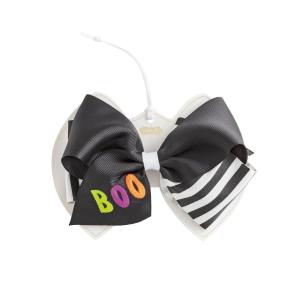 Mud Pie Kids Boo Embroidered Bows(BLACK)