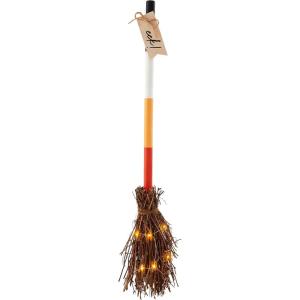Mud Pie Light Up Broom Décor, Eeek, 33″