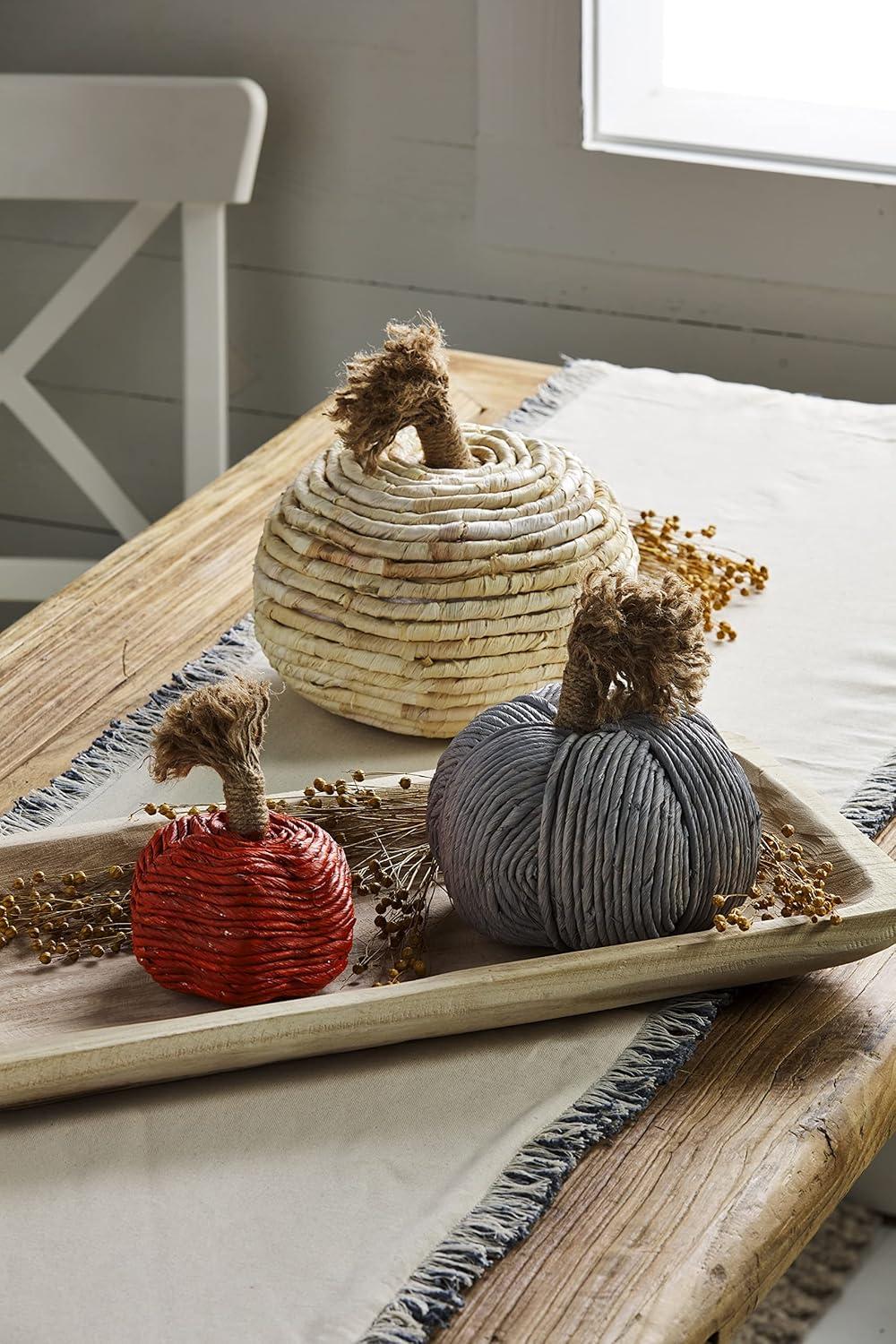 image:imageMud Pie Corn Husk Rope Pumpkin Medium