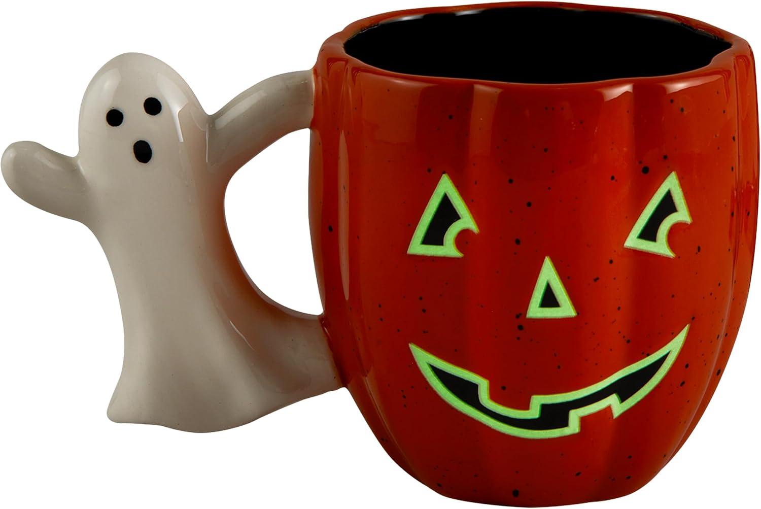 image:imageMud Pie Glow In The Dark Mug Pumpkin 16oz