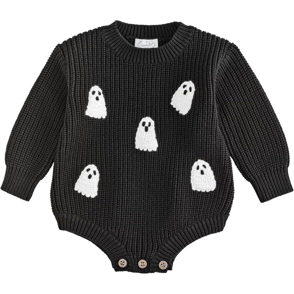 image:imageMud Pie BabyBoys Kids Baby Boy Halloween Ghost Sweater BubbleBlack
