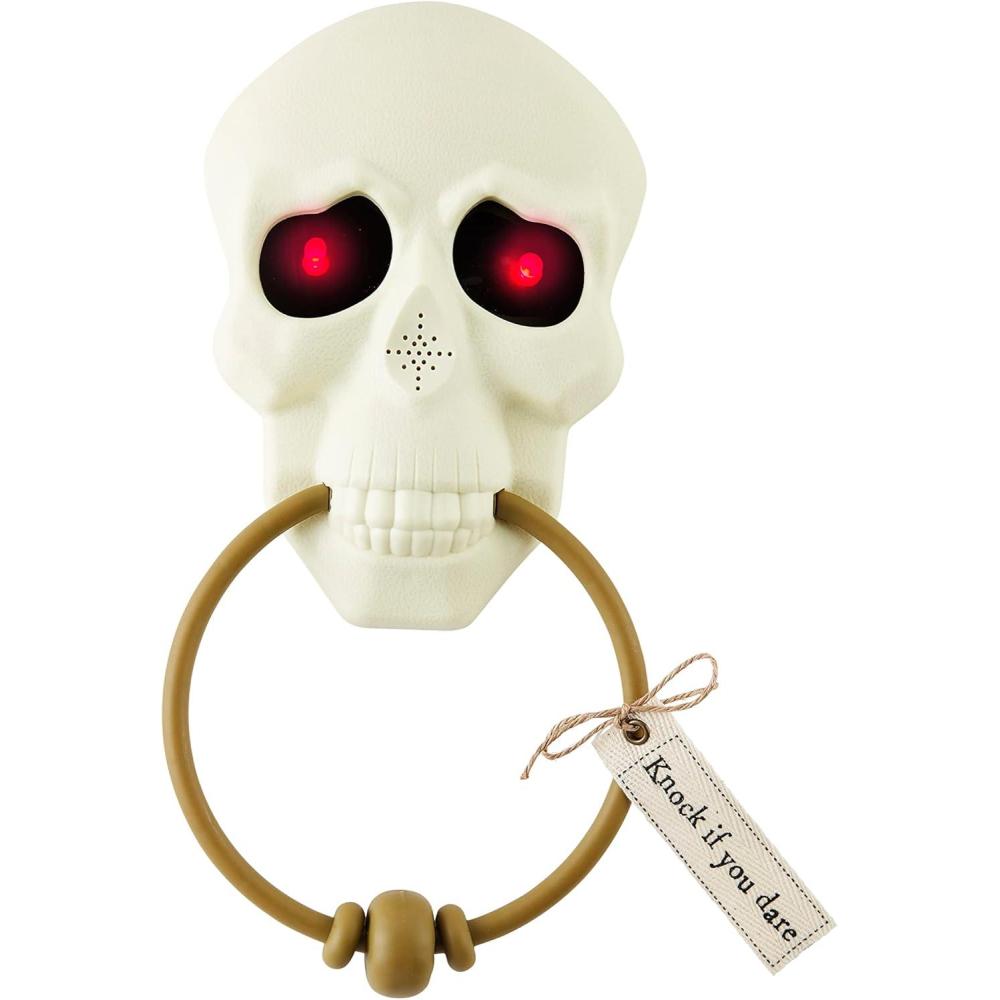 image:imageMud Pie Halloween Doorbell Skull 8 35 X 4 710 White