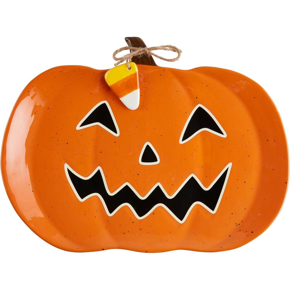 image:imageMud Pie Pumpkin Glow In Dark Platter 12 x 16