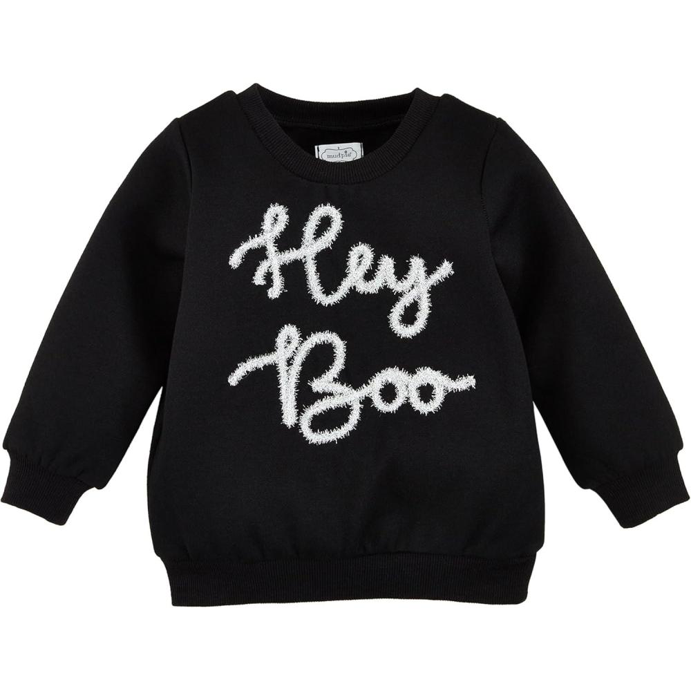 image:imageMud Pie babygirls Mud Pie Toddler Sweatshirt Hey BooHey Boo