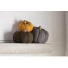 Mud Pie, Gray, Shearling Fablic Pumpkin Décor, Large, 10″ x 10″ Dia