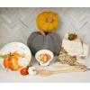 Mud Pie, Gray, Shearling Fablic Pumpkin Décor, Large, 10″ x 10″ Dia