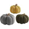 Mud Pie, Green, Shearling Fablic Pumpkin Décor, Large, 8″ x 9″ Dia