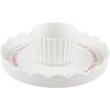 Mud Pie Pumpkin Santa Reverse Pedestal, 11″ Dia x 3.5″, Orange