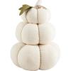Mud Pie Cream Stacked Pumpkin, 15″ x 11″ Dia