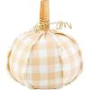 Mud Pie Gingham Pumpkin Sitter, Small, 9.5″ x 8″(Medium)